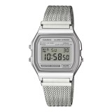 Ceas Casio Vintage A158WEM-7EF, Unisex, Digital, Quartz, Inox Argintiu, Rezistent Apa