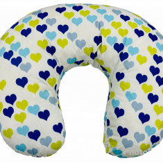 Perna pentru alaptat 2 in 1 Nursing Pillow Flowers, BabyJem (Culoare: Alb)