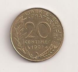 Moneda Franta - 20 Centimes 1997 v3 foto