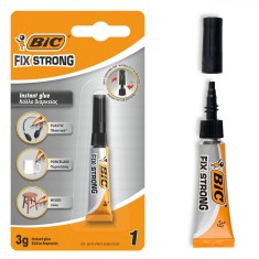 Adeziv Instant BIC Fix Strong, Capacitate 3g, Lemn, Plastic, Porțelan