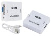 Mini convertor de imagine si sunet VGA-HDMI, jack 3.5 mm - Alb, Oem