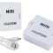 Mini convertor de imagine si sunet VGA-HDMI, jack 3.5 mm - Alb