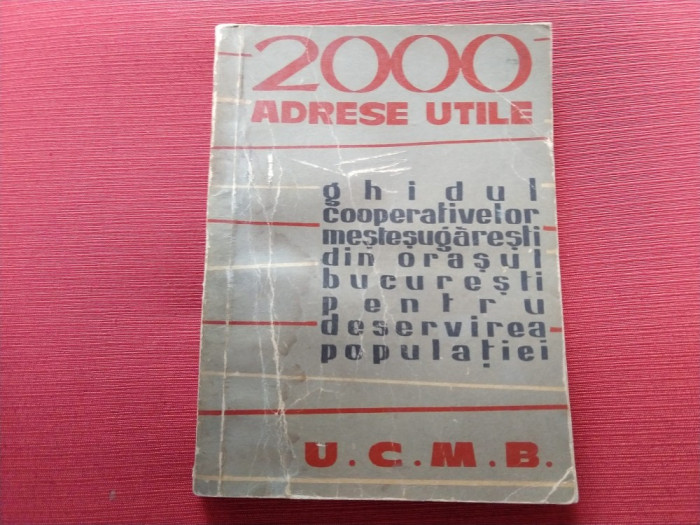 UCMB -Ghidul Cooperativelor Mestesugaresti Bucuresti - 1970