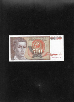 Iugoslavia Yugoslavia 500 dinari dinara 1991 seria6504129 foto