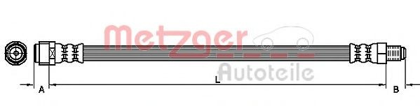 Conducta / cablu frana MERCEDES E-CLASS (W212) (2009 - 2016) METZGER 4111119