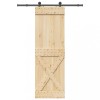 VidaXL Ușă glisantă cu set de feronerie 70x210 cm, lemn masiv de pin 3332760