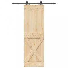 vidaXL Ușă glisantă cu set de feronerie 70x210 cm, lemn masiv de pin 3332760