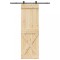 vidaXL Ușă glisantă cu set de feronerie 70x210 cm, lemn masiv de pin 3332760