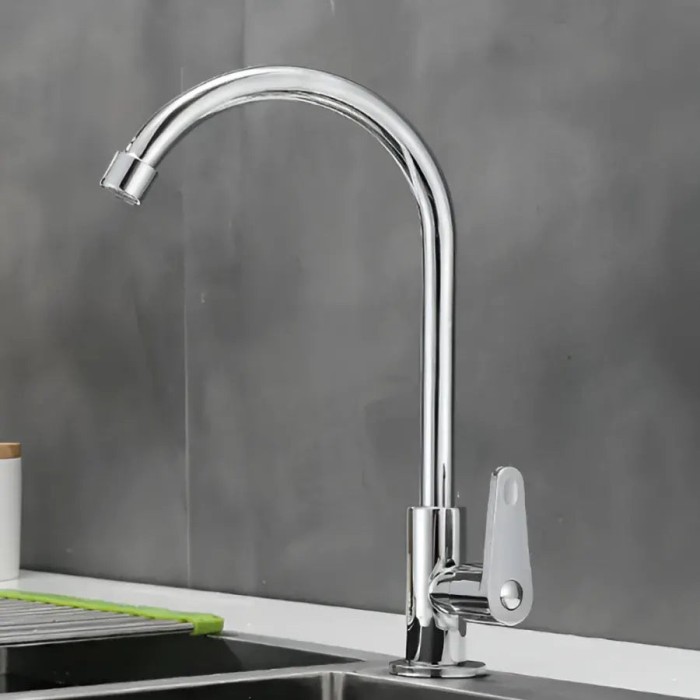 Baterie Apa Rece Inox, Crom, Pipa Rotativa, Inalta WH511 ModernLight Concept