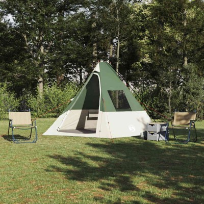 vidaXL Cort cu acoperiș Verde și Negru 383 x 338 x 217 cm Poliester 42001166 foto