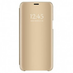 Husa Book compatibil Huawei Y5 2018 Gold Clear view