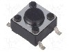 Microintrerupator 6x6mm, OFF-(ON), SPST-NO, NINIGI -