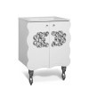 Masca Baie cu Lavoar Temptation 66x90x47 cm, MDF+Pal, Alb/Argintiu - Mobilier Baie