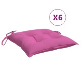 Cumpara ieftin Perne pentru scaun, 6 buc., roz, 40x40x7 cm, material textil