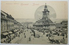 Brasov - Klostergasse &amp;amp; Rathaus, Levelezo-Lap, necirculata foto