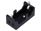 Suport Baterie CR123A cu Urechi pentru Lipire - Negru
