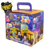 Set gel modelator Tubi Jelly, Tuban, cu 6 culori si acvariu mic, Monstri