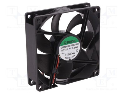 Ventilator SUNON DC axial 12VDC 92x92x25mm 66,76m3/h 28dBA foto