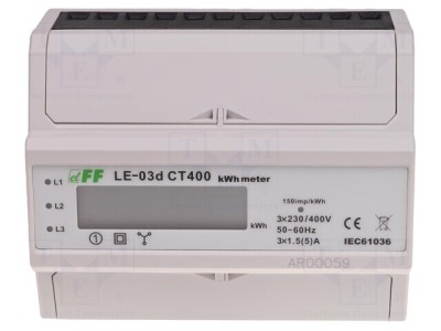 Contor Digital pentru Șină DIN LCD 1,5A LE03D-CT400 foto