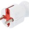 Conector Alimentare AC Tată 2P 250V 16A Alb Pe Cablu