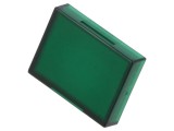 Lentilă pentru buton EAO 22mm transparentă și verde, din plastic