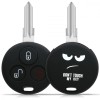 Husa Cheie Auto pentru Smart - 3 Butoane, Silicon, Negru, 45658.01, Kwmobile