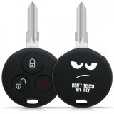 Husa Cheie Auto pentru Smart - 3 Butoane, Silicon, Negru, 45658.01, Kwmobile