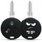 Husa Cheie Auto pentru Smart - 3 Butoane, Silicon, Negru, 45658.01