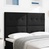 vidaXL Cap de pat LED negru, tapițat, 72 cm