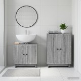 Cumpara ieftin Set de dulapuri pentru baie, 2 piese EDE Sonoma gri
