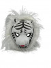 Masca animale tigru cu blana universala, alb, 23 x 24 cm, Oem