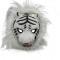 Masca animale tigru cu blana universala, alb, 23 x 24 cm
