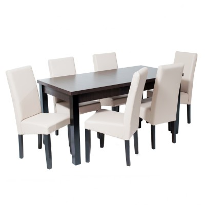 Set Masa Memphis Cu Scaune Taylor 6 Buc Extensibila 1 6 2m