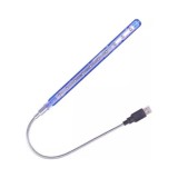 Cumpara ieftin Lampa USB cu 10 LED-uri, lungime 40 cm, pentru laptop, citit, rezistenta la apa, material flexibil, albastru