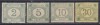 ROMANIA 1888 TAXE DE PLATA EMISIUNEA a IV-a SERIE COMPLETA GUMA ORIGINALA SERIE COMPLETA SARNIERA, Nestampilat
