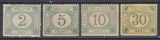 ROMANIA 1888 TAXE DE PLATA EMISIUNEA a IV-a SERIE COMPLETA GUMA ORIGINALA SERIE COMPLETA SARNIERA