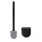 Perie MCT-Clean pentru WC flexibila cu suport, Silicon, Negru, 35 X 8 cm