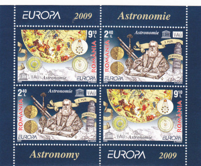 Romania 2009 Europa astronomie - bl. 445 ,Lp.1832b,MNH **. foto