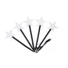 Set 5 Lampi LED cu baterii, de exterior Model Stea, pentru gradina, Flippy, 35.5 cm, Alb Cald foto