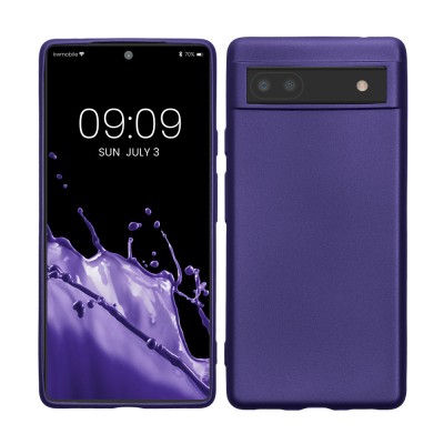 Husa kwmobile pentru Google Pixel 6a, Silicon, Violet, 57960.241 foto