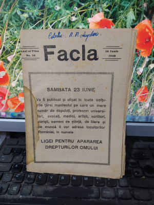 Facla 16 iunie 1923, anul 7 nr. 24, I.G. Duca, afacerea Sospiro, 147 foto