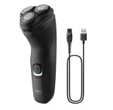 Aparat de ras PHILIPS Shaver Seria 1000 S1141/00, barbierit umed si uscat, fara fir, capete 4D flexibile, lame autoascutire, 40 min, capac de