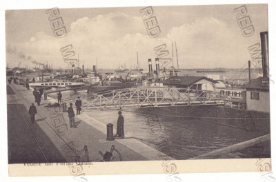 2065 - GALATI, Harbor, ships, Romania - old postcard - unused foto