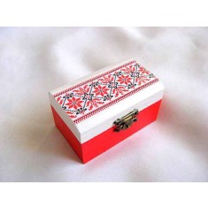 Cutie lemn decorata cu motiv traditional 27885