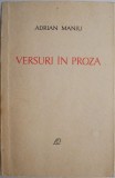 Versuri in proza - Adrian Maniu - Studii literare