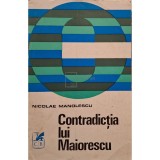 Nicolae Manolescu - Contradictia lui Maiorescu (Editia: 1970)