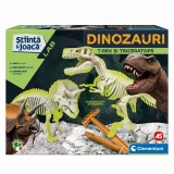 Descopera dinozaurul t-rex &amp; triceraptor fluo stiinta si joaca, AS