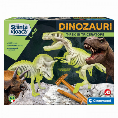 Descopera dinozaurul t-rex &amp;amp; triceraptor fluo stiinta si joaca foto