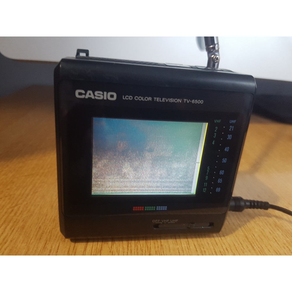 MINI TV COLOR CASIO TV6500 VINTAGE PRODUS IN 1989 FUNCTIONAL!CITITI