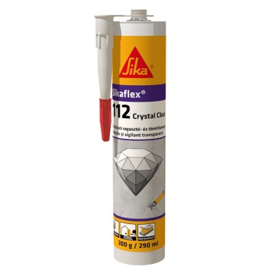 Adeziv sigilant Sika Sikaflex-112 Crystal Clear, transparent, 290 ml foto